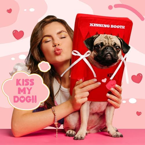 Hallowen Dog Kissing Booth Costume Headpiece for Pets, S/M - Image 6