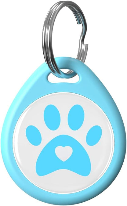 2-Pack -Smart QR Code Pet ID Tag for Dogs - Instant GPS Location Alert via Email, No App/Subscription Required, Waterproof Anti-Lost Personalized Dog Collar Accessories (Blue&Pink, for Dog - 1.2")