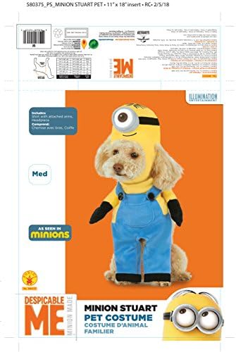 Despicable Me: Minion Stuart Pet Costume for For Dogs or Cats by Rubies, XL - Image 2