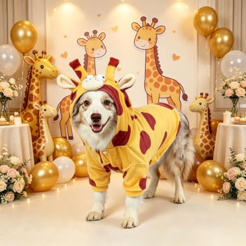 DELIFUR Dog Giraffe Costume for Halloween, Yellow, Medium - Image 6