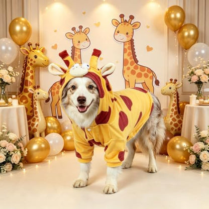 DELIFUR Dog Giraffe Costume for Halloween, Yellow, Medium - Image 6