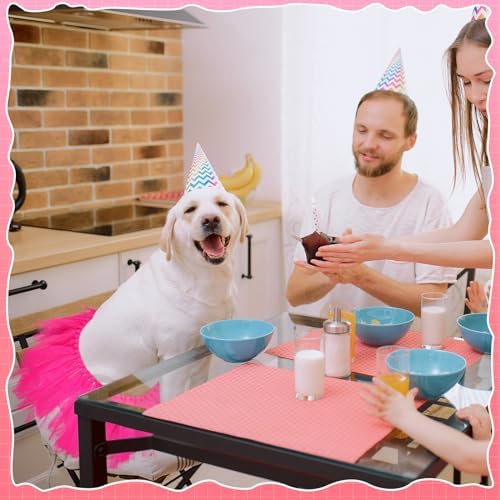 Dog Tutu for Dogs Tulle Skirt Pet Costume, Hot Pink - Image 5