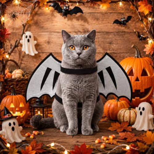 Dog Dragon Wings, Halloween Dragon Costume for Dog Cat, Silver, Xs - Image 4