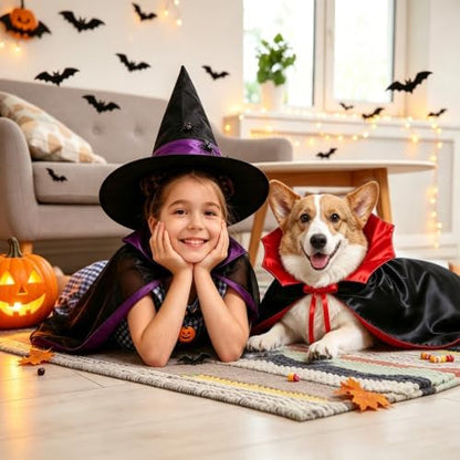 Dog Halloween Costumes for Small Medium Dogs, Dog Vampire Cape Cloak - Image 5