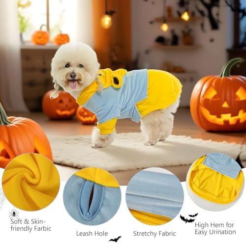 DELIFUR Dog Bear Costume for Halloween, Yellow, X-Large - Image 4