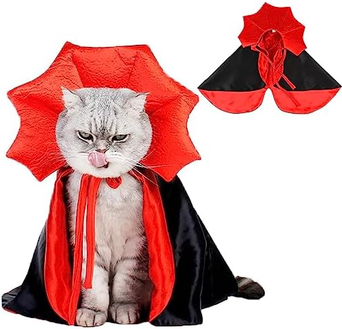 FOIMAS Dog Cat Halloween Costume,Vampire Devil Cape Cloak Pet Costume for Cats Dogs Halloween Costume Party Supply by FOIMAS
