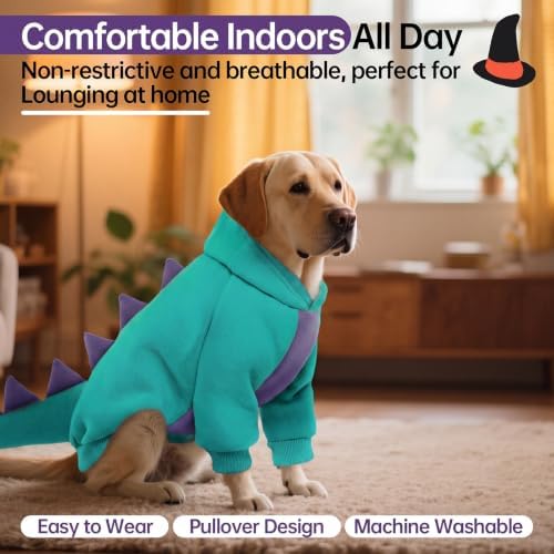 QBLEEV Dog Dinosaur Costume, Dog Halloween Costume with Hoodie - Image 6