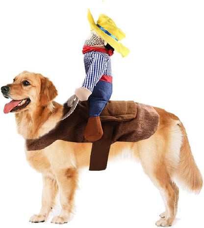 Idepet Halloween Cowboy Dog Costume Cosplay Apparel Riders Clothing by Idepet