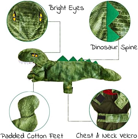 Dinosaur Dog Costume - Stegosaurus Cosplay for Small to Large Dogs, Warm Winter Dragon Costume for Special Events - Image 3