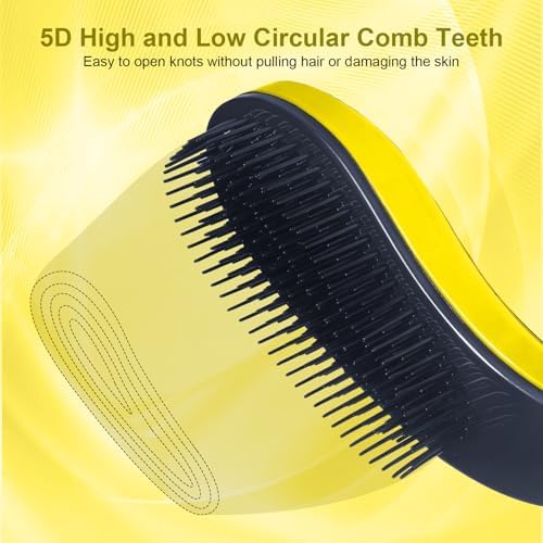 Small Dog Brush, Skin-friendly Soft Bristles (Yellow) - Image 4