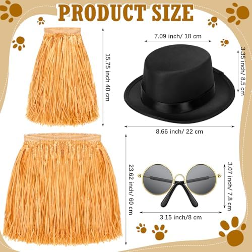 Dansydaisy 4 Pcs Pet Halloween Black Bowler Derby Hat Costume - Image 2