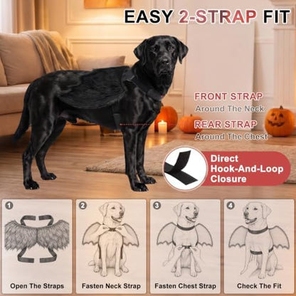 Gimilife Dog Wings Costume, Dog Halloween Costumes - Image 4