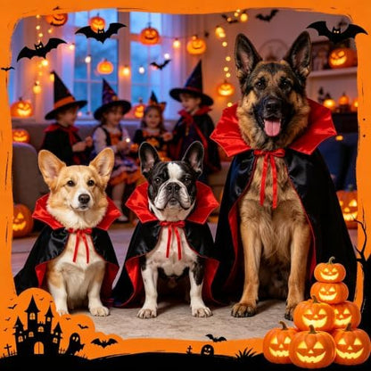 Dog Vampire Costume Cat Halloween Costumes Dog Vampire Cape Cat Cloak S - Image 5