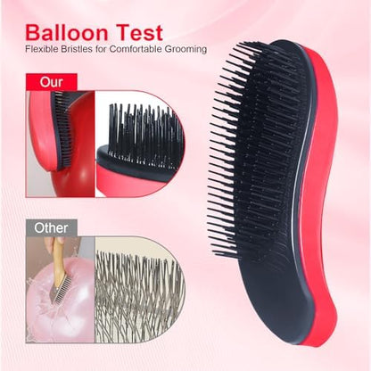 Small Dog Brush, Skin-friendly Soft Bristles (Rose Red) - Image 3
