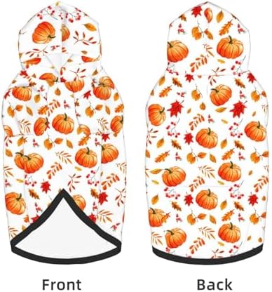 Fall Dog Costume Maple Leaves Thanksgiving Cosplay Clothes Sweaters Outfits Pullover Pets' Sweatshirt Hoodies with Pocket for Medium Large Dogs-L - Image 6