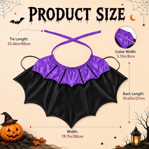 Dog Halloween Costumes for Small Medium Dogs Cats Upgraded, Funny Small Dog Devil Costumes for Trick-or-Treating, Cosplay, Parties, Photo Shoots Adjustable 10-20 Inches(Purple) - Image 2
