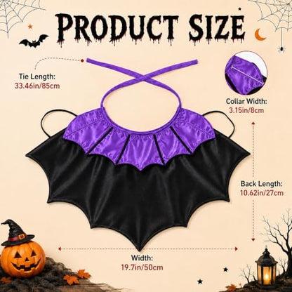 Dog Halloween Costumes for Small Medium Dogs Cats Upgraded, Funny Small Dog Devil Costumes for Trick-or-Treating, Cosplay, Parties, Photo Shoots Adjustable 10-20 Inches(Purple) - Image 2