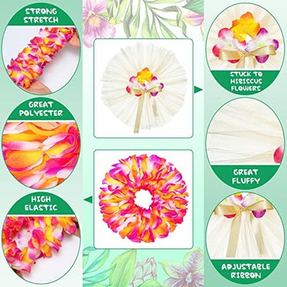 Chunful 6 Pcs Dog Hawaiian Costume, Tutu Skirt Sunglasses Hat for Puppy - Image 3