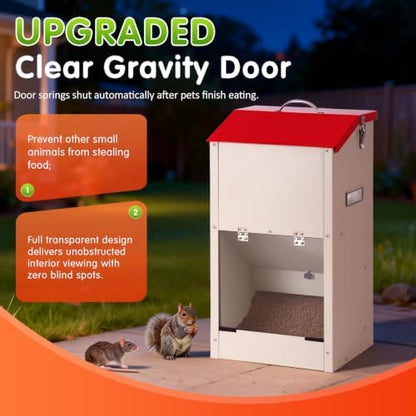 25 Lbs Automatic Dog Feeder for Large Dogs, Dog Food Dispenser