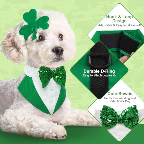 Kuoser Dog Tuxedo, Dog Suit and Bandana Set, Dogs Costume with D-Ring - Image 3