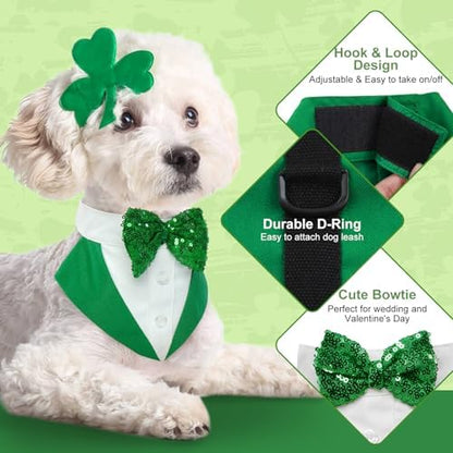 Kuoser Dog Tuxedo, Dog Suit and Bandana Set, Dogs Costume with D-Ring - Image 3