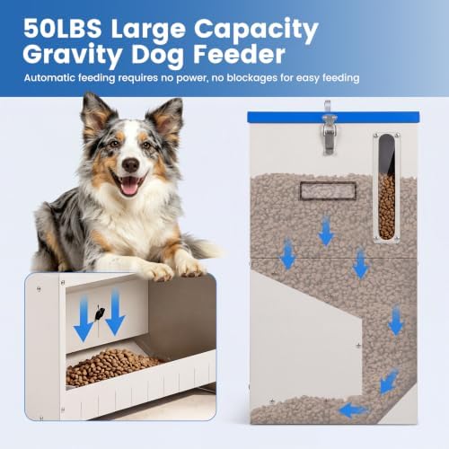 50lbs Automatic Dog Feeder- Gravity Dog Feeder for Large Dog