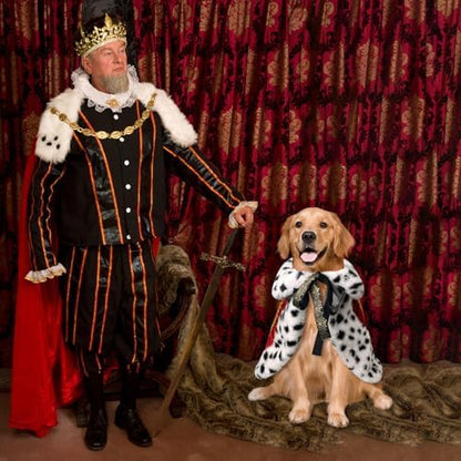 Dog King Costume, Faux Fur Dog Halloween Costume - Image 4