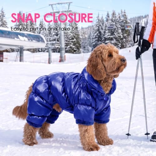AOFITEE Small Dog Coat Waterproof Dog Winter Jacket Fullbody Dogs Snowsuit - Image 6