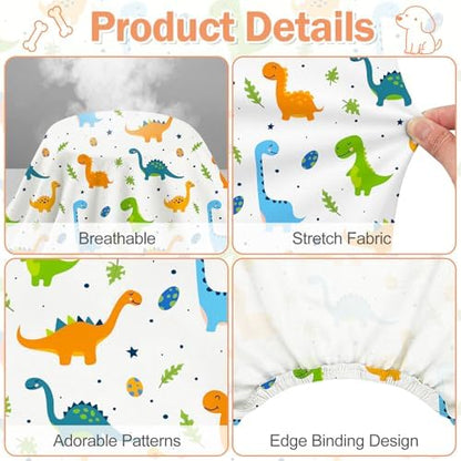 Dog Pajamas for Small Medium Dogs Pjs Orange Dinosaurs Dog Onesie Breathable Puppy Pj Pet Stretchy Soft Sleepwear for Spring Summer Costume-XL - Image 4