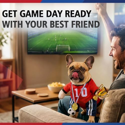 T2Y Dog Soccer Costume -Standing Pet Outfit for Small Dogs(S) - Image 6