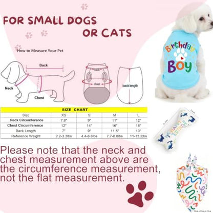 3-Piece Small Dog Happy Birthday Boy Shirt, Colorful, L - Image 2