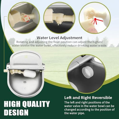Automatic Water Dispenser for Dogs & Livestock with Drainage Hole