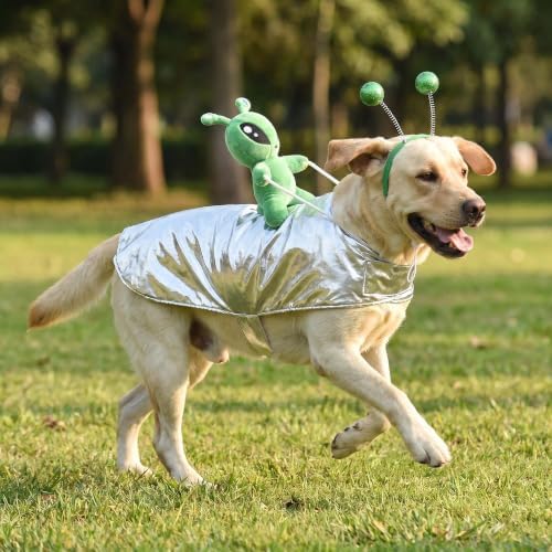Halloween Alien Dog Costume Outfit Headband for Small Large Dog XL - Image 2