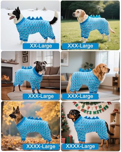 CuteBone Shark Costume Dog Pajamas, Stretchy Spandex Crystal Velvet Sleepwear Coat for Small Dogs, Soft & Warm Pet Outfit Clothes for Cold Weather, Cozy Pullover Design COSP07-3XL - Image 5