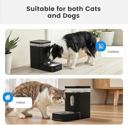 1.7 Gallon Automatic Dog Water Dispenser with Stainless Steel Bowl