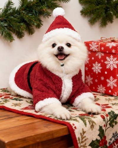 CuteBone Christmas Dog Costumes for Small, Medium, Large Dogs – Santa Claus Pet Cosplay Outfits | Cute Puppy Costume for Holiday Party, Dress-Up, Photo Shoots GBZ05S - Image 7