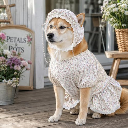 3 Pcs Halloween Wolf Granny Dog Costume Old Lady Grandma Costume for Dogs Hat Dress Glasses for Halloween Dog Party Dress Up Outfit 3XL - Image 5