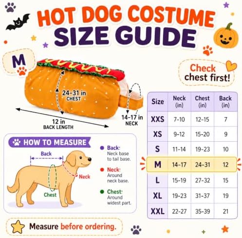 POPETPOP Hot Dog Design Pet Costume, Funny Warm Hoodie for Dogs and Cats, Halloween Christmas Apparel Cosplay for Puppies and Kitten - Size M - Image 2