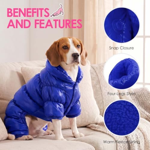 AOFITEE Small Dog Coat Waterproof Dog Winter Jacket Fullbody Dogs Snowsuit - Image 5
