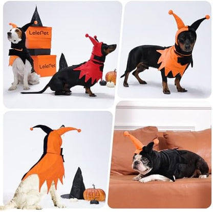 Lelepet Dog Halloween Costume with Hat & Cloak Funny Halloween Pet Outfit - Image 6