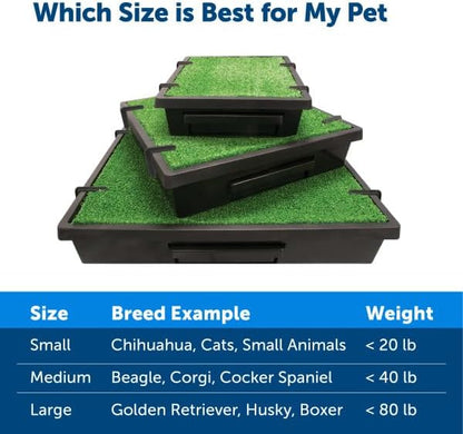 PetSafe Pet Loo Indoor Pet Toilet, Portable Dog Potty Station, Grass Pad Tray of Synthetic Grass Mat, Easy to Clean, Large
