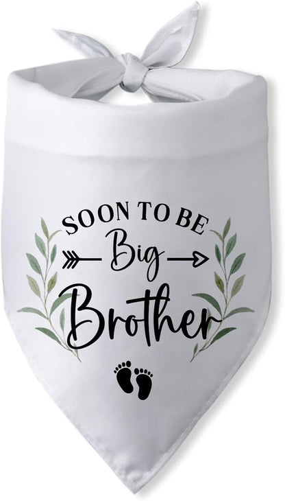 Soon to Be Big Brother Dog Bandana Baby Announcement Dog Gender Reveal Outfit Pregnancy Announcement Props Scarf Accessories Big Brother Bandana for Dogs