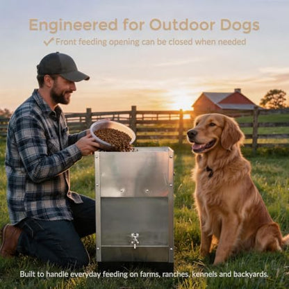 Automatic Dog Feeder Large Breed 25 Lbs,Elevated Dog Food Dispenser
