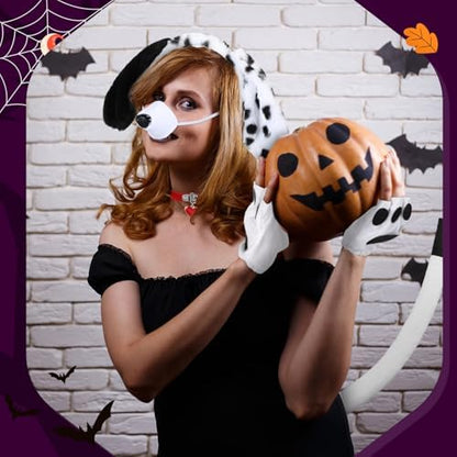 Maiteenly 5 Pcs Dalmatian Dog Costume Set for Women Halloween Party - Image 5