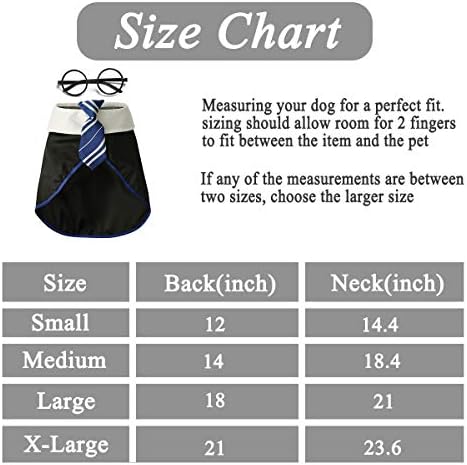Dog Halloween Costume Pet Wizard Shirt Funny Cat Clothes for Dogs Cats Clothing with Glasses (X-Large,Blue) - Image 2