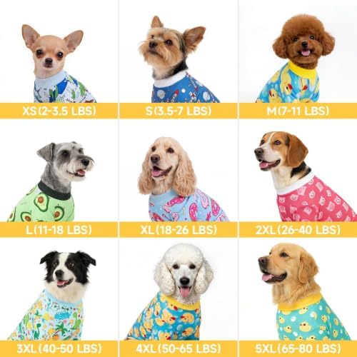 XPUDAC 4 Pack Large Dog Pajamas, Dog Onesie with Drawstring Adjustable, Soft Stretchy Pet Outfit Lightweight Shed Defender Dog Suit for Large Breeds Doggie Pjs Girl, 3XL - Image 4