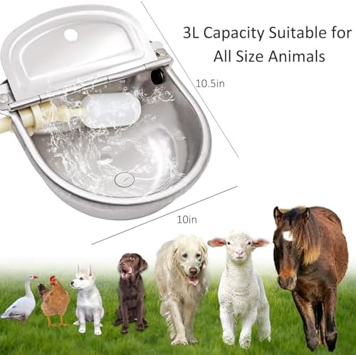 Automatic Water Dispenser Dog Water Bowl 304 Stainless Large Pet Waterer