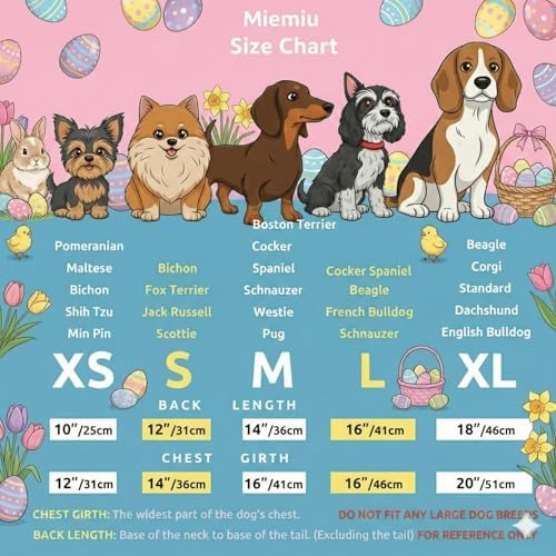 Easter Dog Dress Purple Bunny & Egg Pattern, Cute Spring Girl Puppy Skirt with Satin Bow, Soft Breathable Pet Clothes for Small Medium Dogs & Cats, Holiday Party Outfit Apparel - Image 3