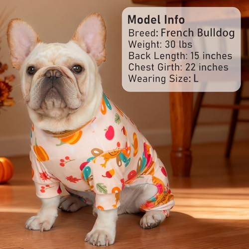 KYEESE Thanksgiving Dog Pajamas, Turtleneck Dog Pajamas for Small Dogs Boy Girl, Soft Velvet Turkey Pattern, Pet Onesie with 4-Leg Design, Stretchable Warm Jammies, Cozy Holiday Pjs, X-Large - Image 6