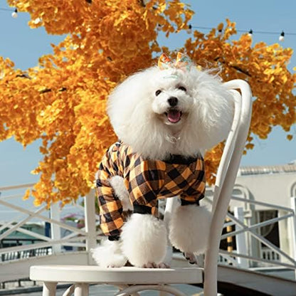 CuteBone Thanksgiving Dog Pajamas Costumes Pet Clothes Cat Apparel Shirt Winter Holiday Cute Pjs Outfits for Doggie Onesies P261L - Image 5